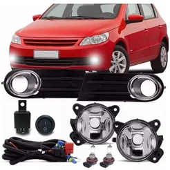 Kit Farol Milha Neblina Gol Voyage Saveiro G5 2009 2010 2011 2012 13 + Par Pingo Led