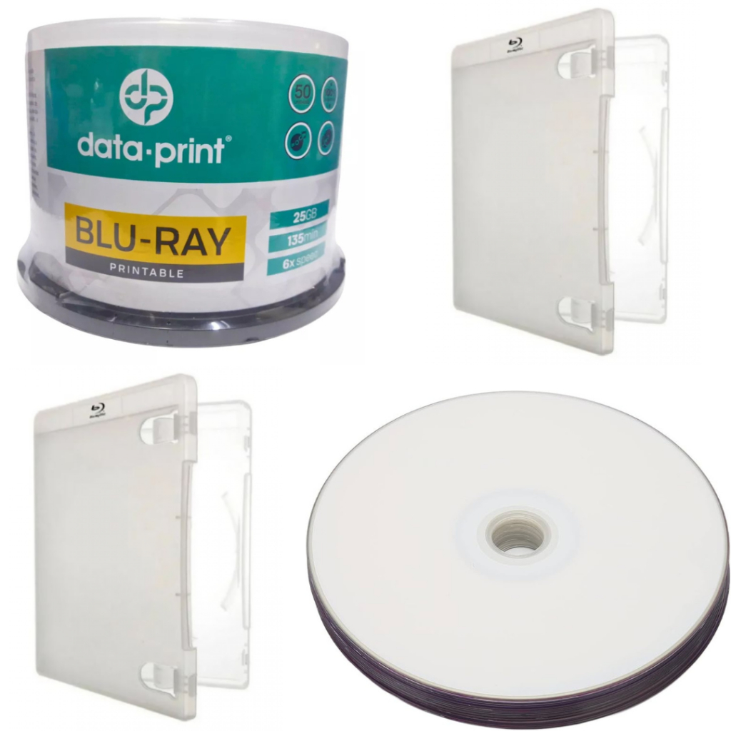Midia Virgem Bluray Bd-r Printable Impressão 25GB + Case Blu-ray Transparente Colecionador 10 unidades em Oferta na Shopee