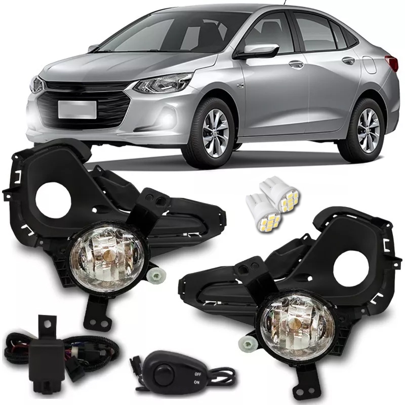 Kit Farol Milha Neblina Novo Onix 2020 2021 Botao Alternativo