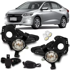 Kit Farol Milha Neblina Novo Onix 2020 2021 Botao Alternativo