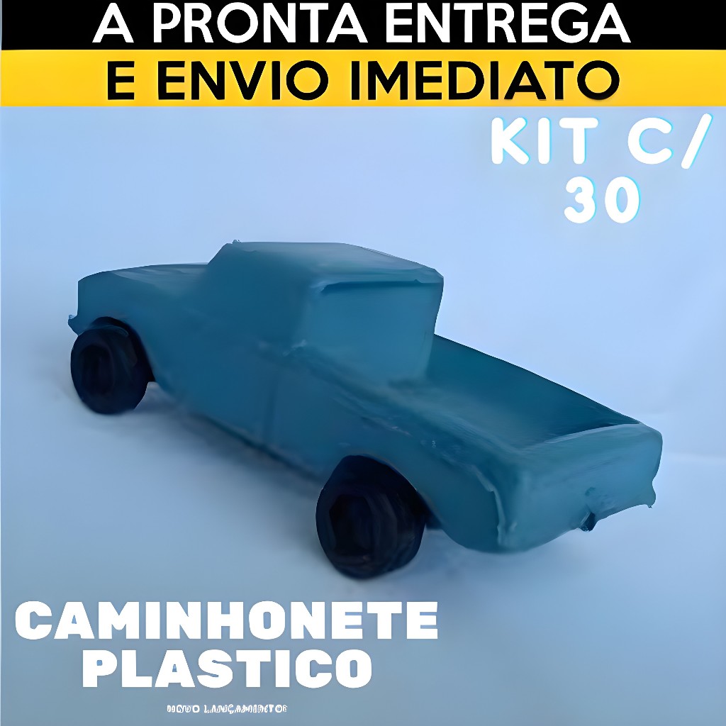 Kit 30 Caminhonete de Brinquedo Caminhão Chevrolet C-10 Plastico Bolha para Lembrancinhas e Brindes