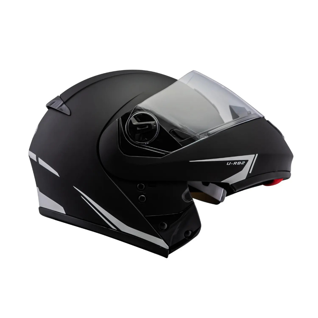 Capacete Moto Robocop Peels Urban U-RB2 Classic Escamoteável C/ Oculos