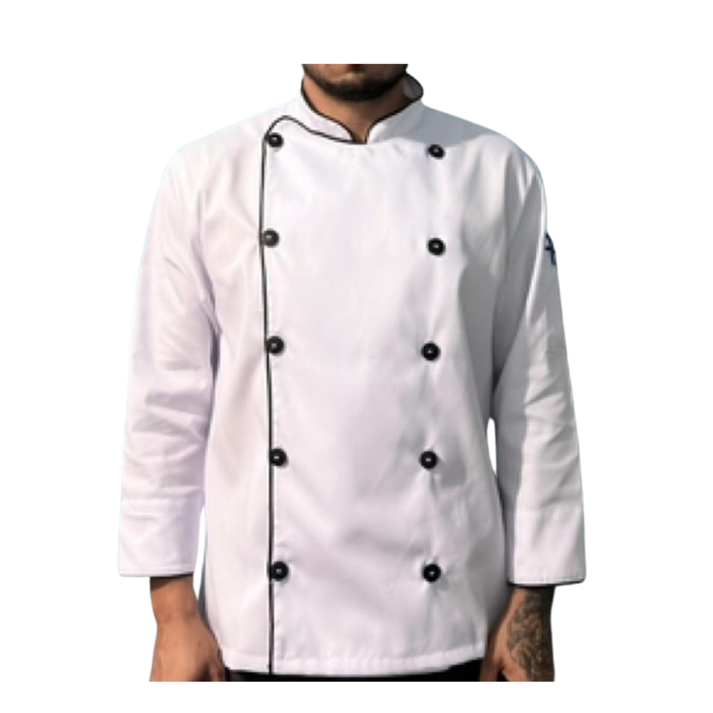 Dolma chef masculino uniforme profissional manga 3/4 oxford
