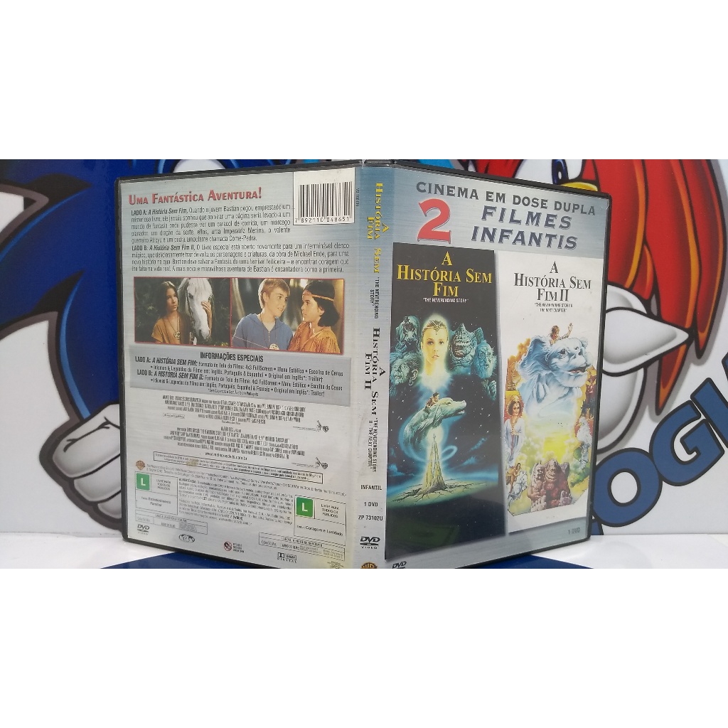 capa vazia DVD A História Sem Fim / A História Sem Fim II (2 em 1/Original)
