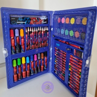 Maleta De Pintura Completa Homem Aranha Molin / Maleta Criativa / Maleta Escolar / Giz de Cera/ Material Escolar