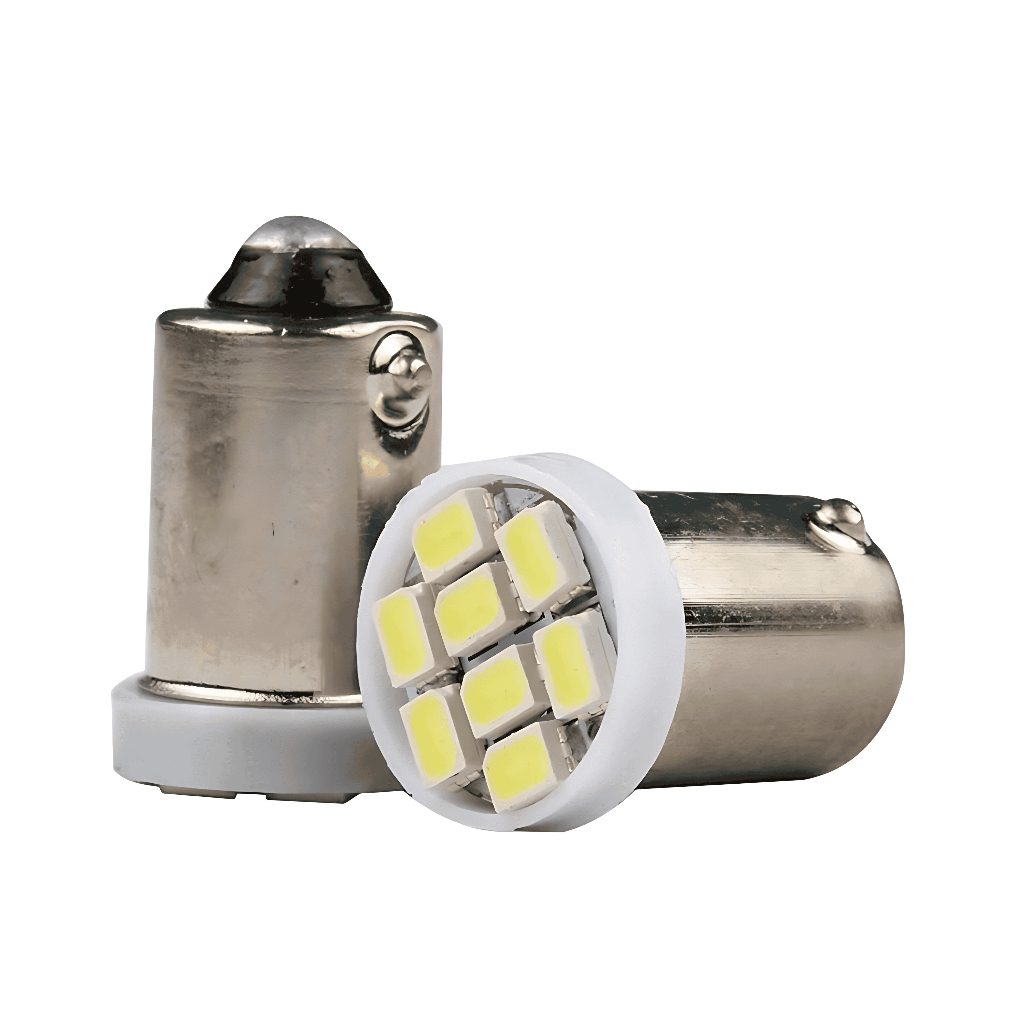 Kit Par de Lampadas Super Led Pingo T4W Ba9s Led Para Farolete Meia Luz Placa Teto Carro 6000K 12v Efeito Xenon