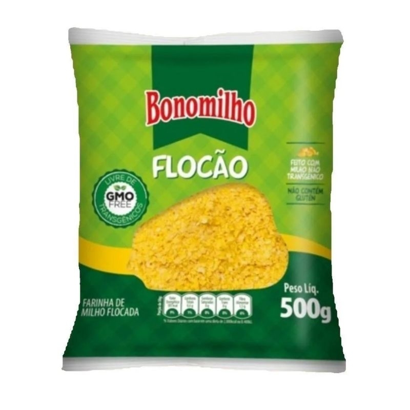 KIT COM 2 - Flocão de Milho Bonomilho 500g - PRODUTO NÃO transgênico. em Oferta na Shopee