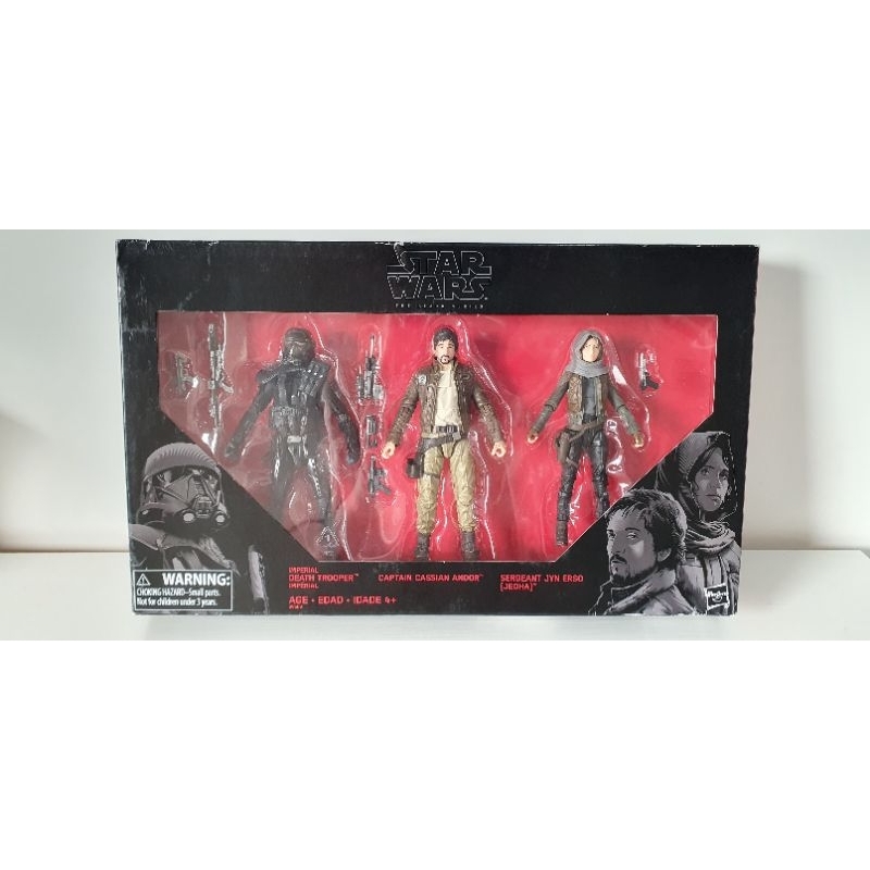 Raridade Hasbro Rogue One Black Series Target Exclusive 3-Pack Jyn Erso Cassian Andor Death Trooper