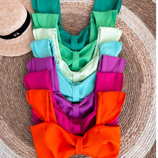 Cropped Feminino Amarração Laço atrás Alfaiataria Lisa Verão coleção Inspiração Feminina Casual Verão