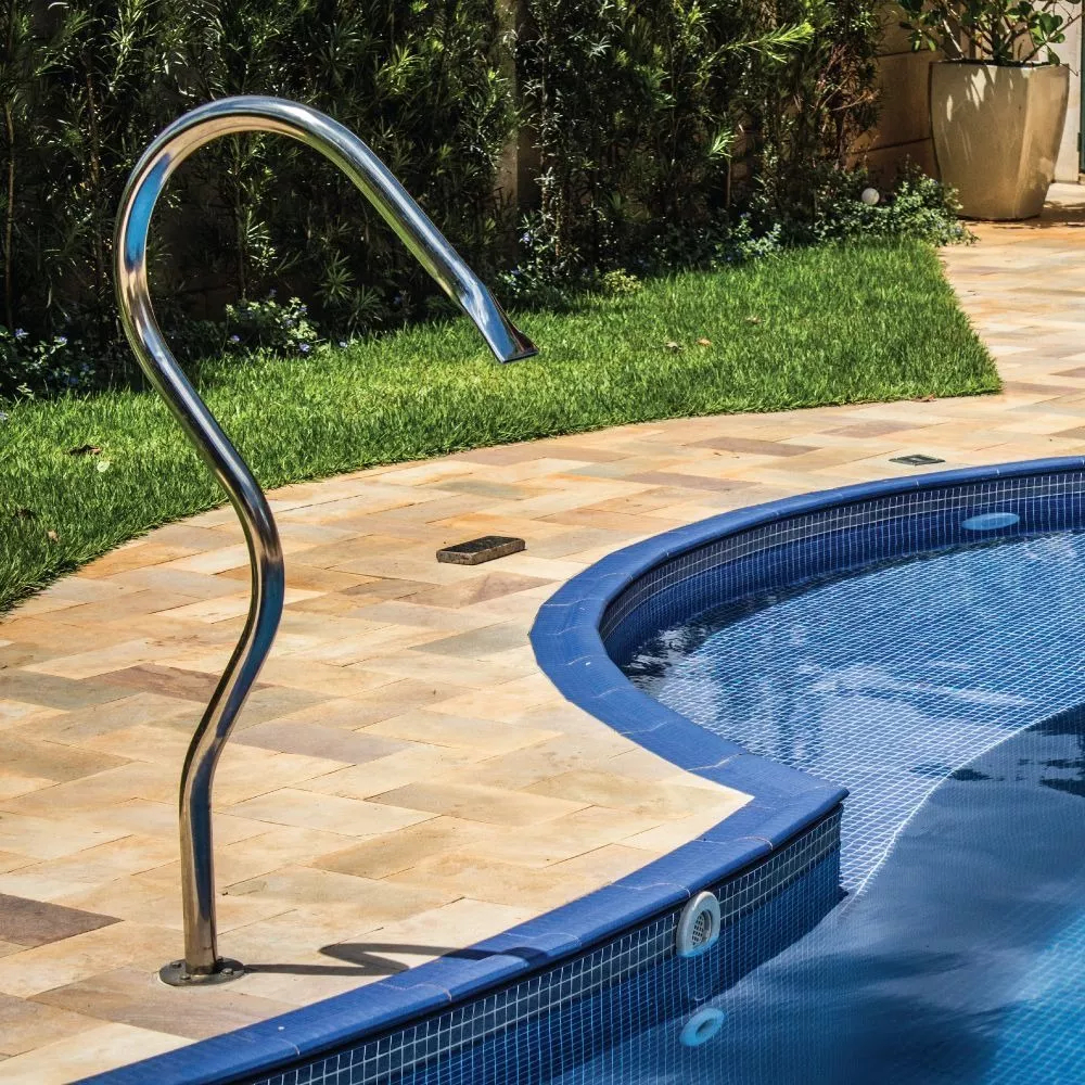 Cascata Tubular Para Piscina Cascata Slim Sobrepor Aço Inox  304 Splash Slim Encaixe 50mm Sodramar