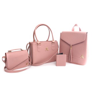 Kit De 4 Bolsas Chiques Mochila+lorena+clucth+porta Cartão