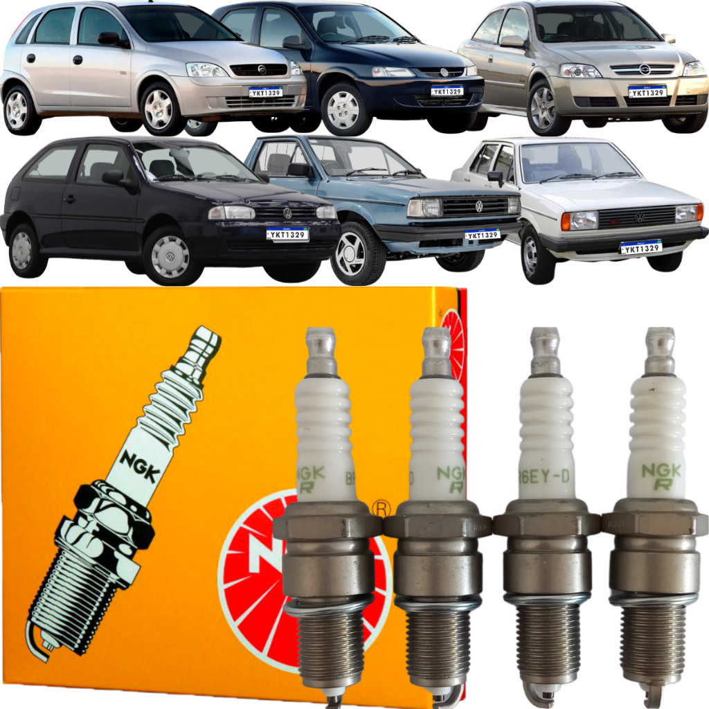 Jogo de Velas Original NGK Meriva Palio Fusca Vectra Cobalt em Oferta na Shopee