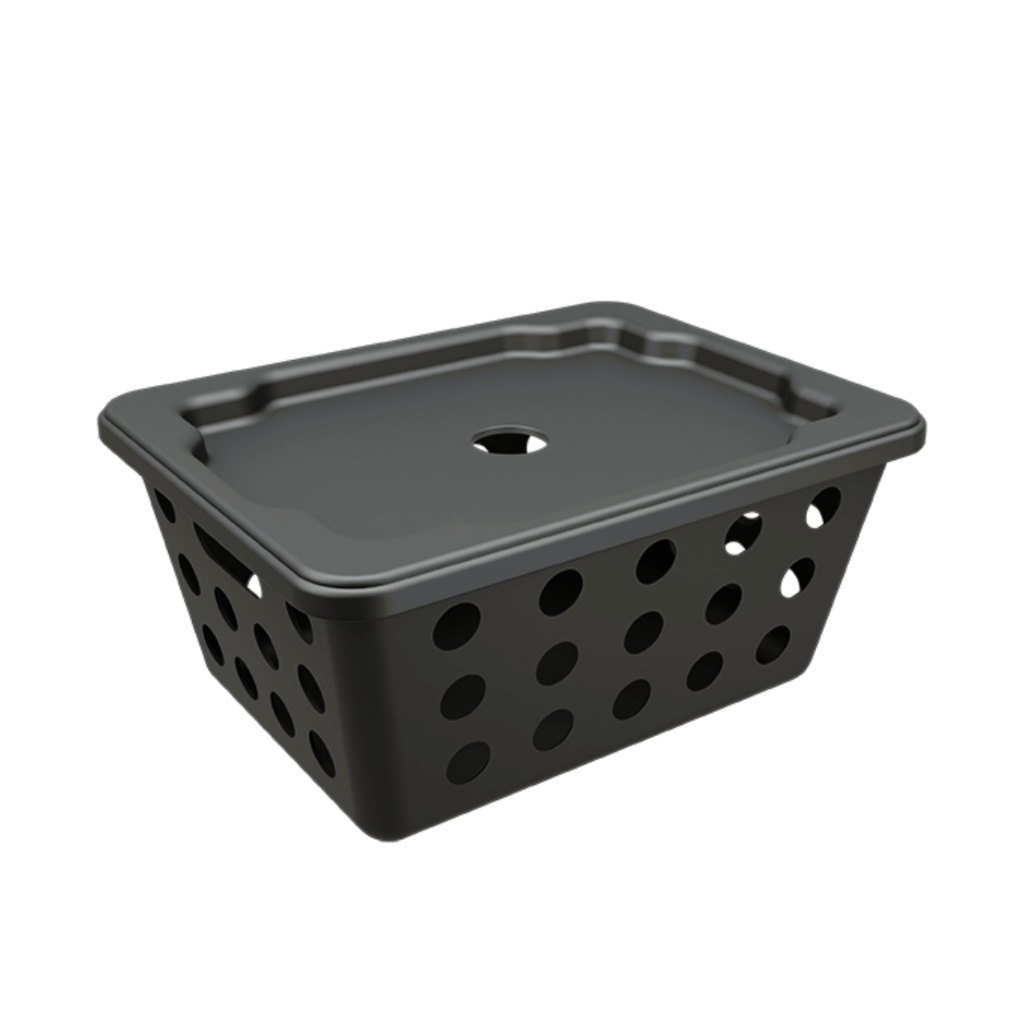 Cesta Organizadora Com Tampa Coza One 1,2 Litros 18,6 x 14,2 x 8,6 cm Preto - Home & Living