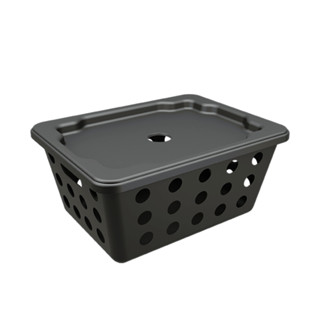 Cesta Organizadora Com Tampa Coza One 1,2 Litros 18,6 x 14,2 x 8,6 cm Preto