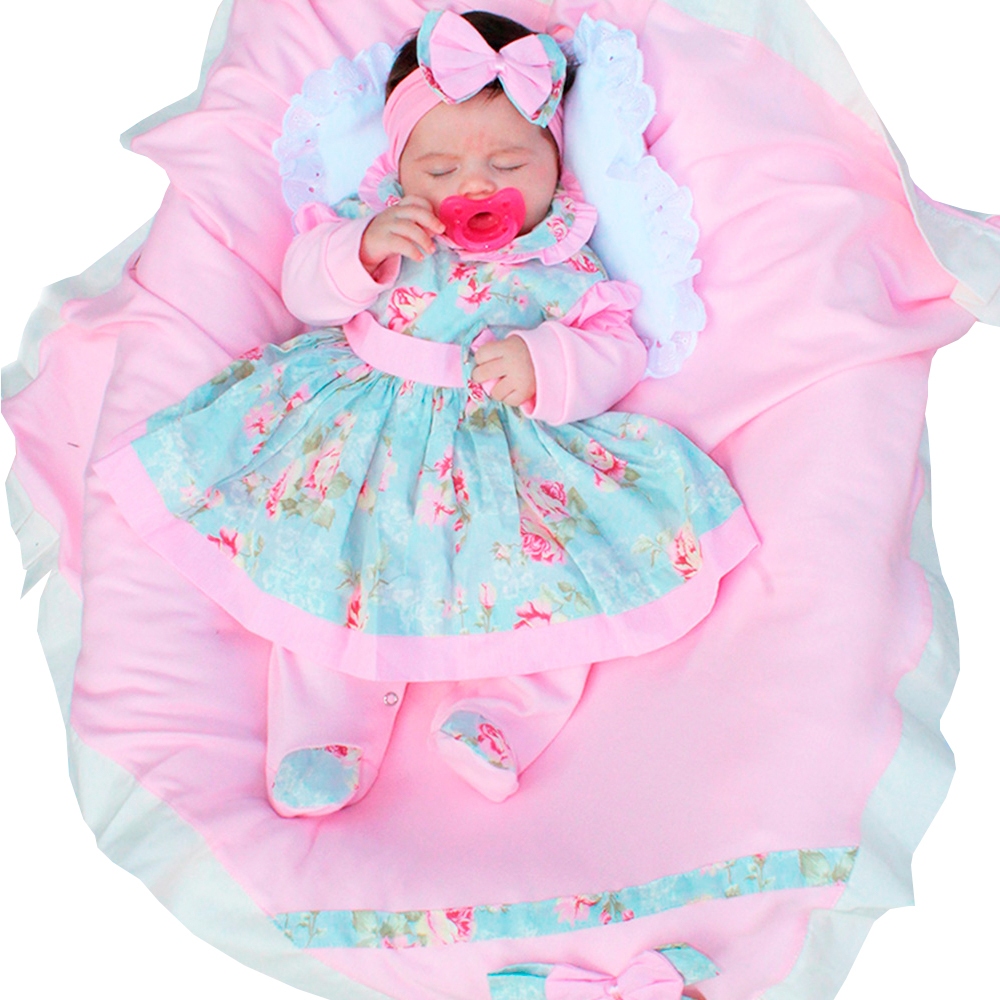 Saída de Maternidade Menina Conjunto Moda Bebê Charminho 05 Peças em Oferta na Shopee