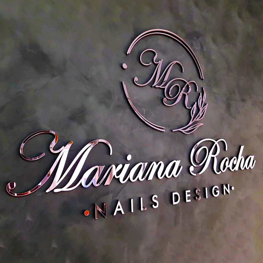 Logo Letreiro Logomarca Parede Acrílico Espelhado Salão Studio Nails Designer Advocacia Odontologia em Oferta na Shopee