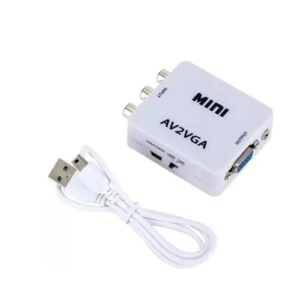 Mini Adaptador Conversor De AV2 Para VGA ou VGA2 para AV em Oferta na Shopee