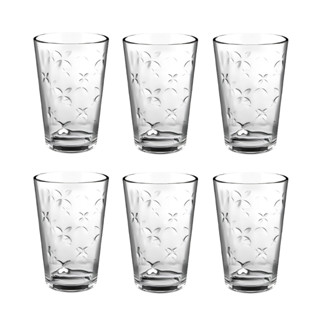 Jogo De Copos Em Vidro Kit 6 Peças Cozinha Para Água Suco Drink refrigerante 200ml Mesa Posta