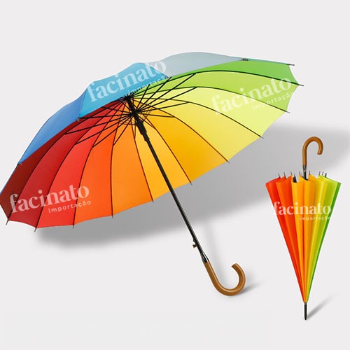 Guarda-chuva Arco-íris AUTOMÁTICO NEWBRELLA em Oferta na Shopee
