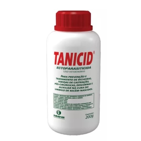 Tanicid 200gr Indubras Contra Bicheira, Pulgas E Carrapatos