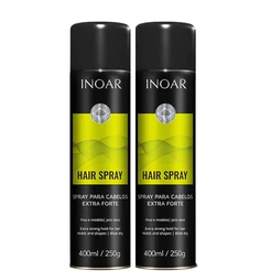 KIT INOAR 2 HAIR SPRAY PARA CABELOS EXTRA FORTE 400ML