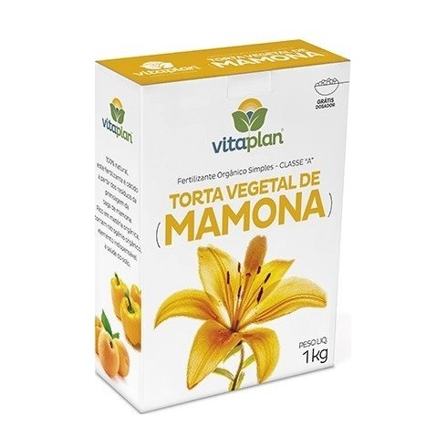 1Kg Torta de Mamona Puro Fertilizante Orgânico 100% Natural Adubo Plantas Hortas Suculentas