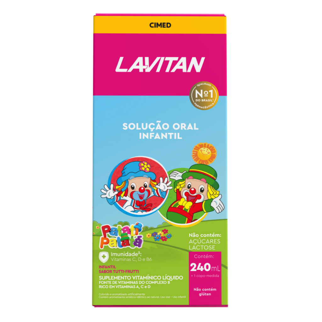 Vitamina Infantil Lavitan Patati Patatá Tutti-frutti Cimed Solução 240ml