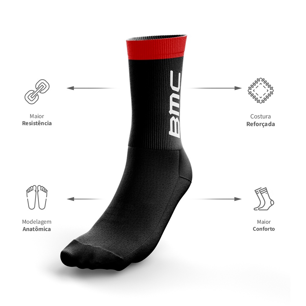 Meia de Ciclismo Compressão BMC Mtb Speed 38 - 44 em Oferta na Shopee