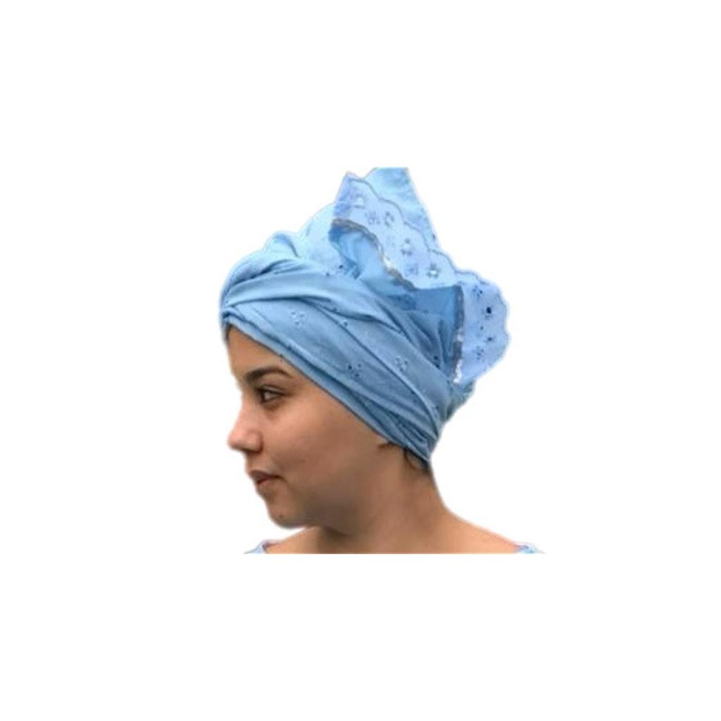 Pano De Cabeça Ojà Lese Azul Oxossi Yemanja Ere Candomble