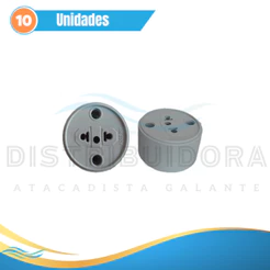 10x Tomada Externa Redonda Cinza Trioplast Distribuidora Galante