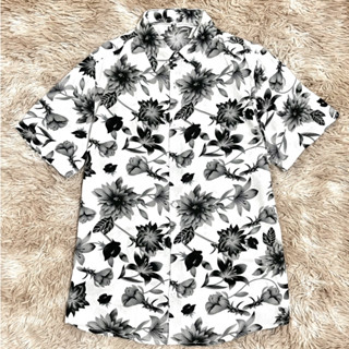 Camisa Floral Viscose Plus Size G Até G4 Masculina Camia Manga Curta Com Botão