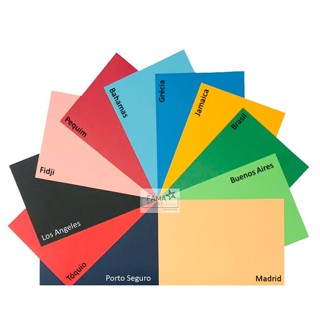 Papel Color Plus A4 180g Massa Colorida 25 Folhas Várias Cores