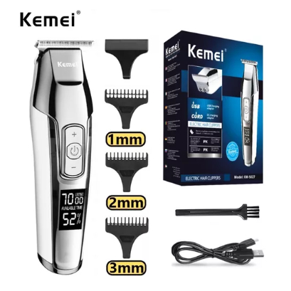 Máquina De Cortar Cabelo Acabamento Profissional Aparar Pelos Kemei Km-5027 100v/220v Original em Oferta na Shopee