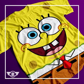 Camiseta Unissex Blusa Estampa Bob esponja personagens Adulto e Infantil
