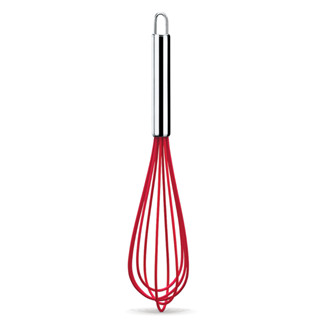 Batedor Manual Fouet Brinox Fio Silicone 30 cm Vermelho