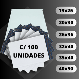 Kit Envelope de Segurança com 100 Unidades Embalagem Branco Auto Colante Envios Ecommerce - Varias Medidas em Oferta na Shopee