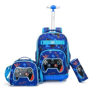 Kit Mochila Infantil de Rodinha Menino Lancheira Termica em Oferta na Shopee