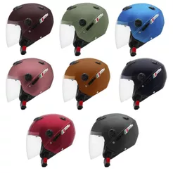 Capacete Moto Aberto Pro Tork New Atomic Elite Viseira Cristal e Sub-Viseira Fumê Feminino Masculino