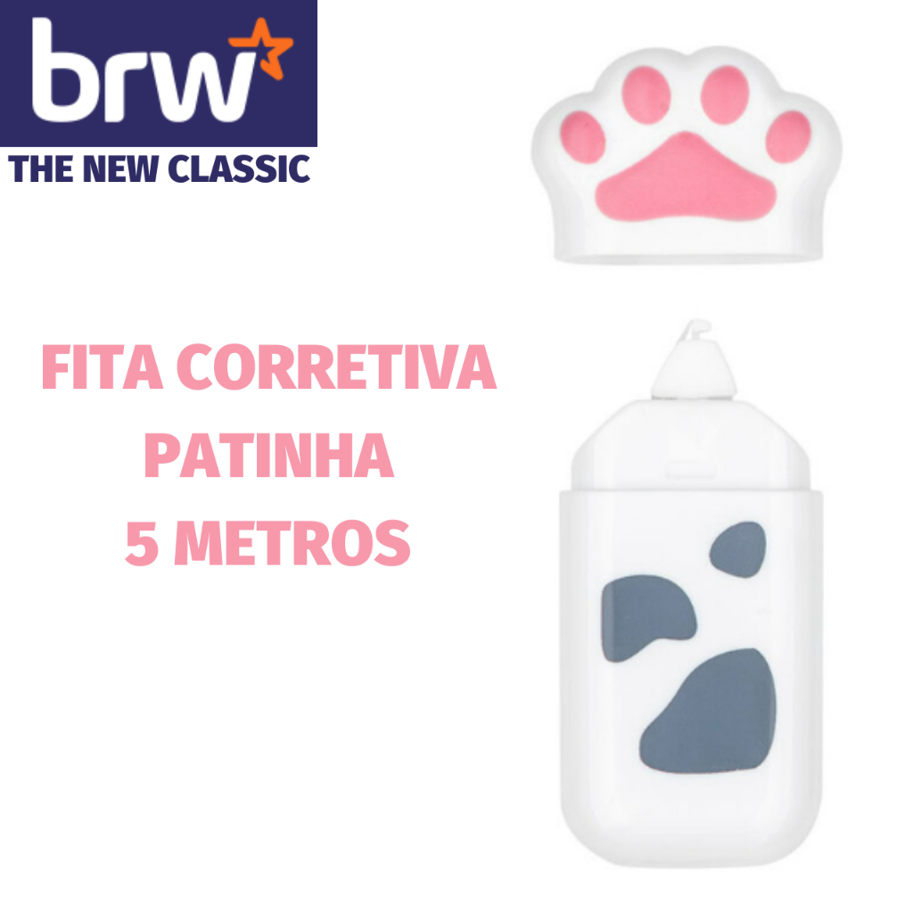 Fita Corretiva BRW Pata de Gatinho Fofa Best Friend - Corretivo em Fita em Oferta na Shopee