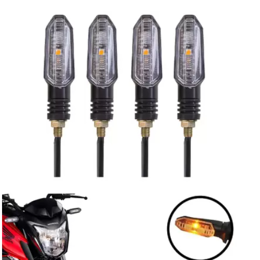Detalhes do Pisca Boomerang De Led Falcon Cb300 Titan Fan Universal