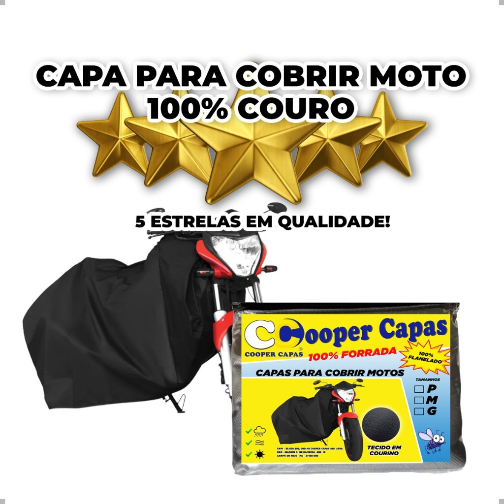 Capa Cobrir Moto Honda Yamaha kawazaki kasinski Proteção Sol Poeira Chuva P M G GG Com e Sem Baú