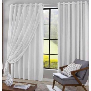 CORTINA BLACKOUT COM VOIL LISO 2,80 LARGURA X 2,70 ALTURA em Oferta na Shopee
