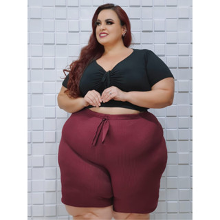 Kit de 2 Bermudão Feminino Plus Size G1 a G4