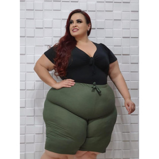 Kit de 2 Bermudão Feminino Plus Size G1 a G3