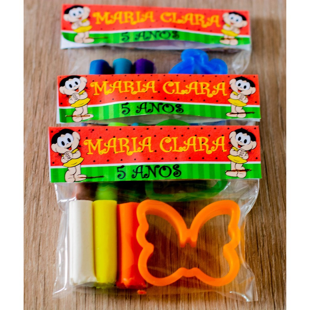 30Kit Personalizado  Lembrancinha Aniversário Massinha + Molde - Com tema da sua escolha