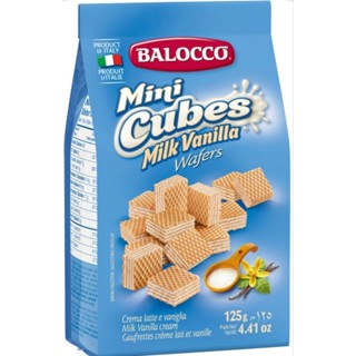 WAFER MINI CUBOS DE LEITE E BAUNILHA BALOCCO - HALAL