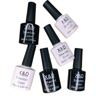 Esmalte Em Kit 2pc Gel X&D 1 BRANCO + 1 PRETO Para Francesinha Seca Na Cabine Unidade