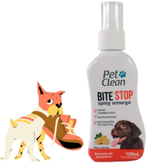 Bite Stop Spray Pet Clean Educador Anti Mutilação Repelente Amargo para Cachorros 120ml em Oferta na Shopee