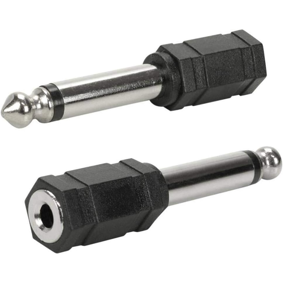 Plug Adaptador De Audio P10 Macho Mono Para P2 Femea Estereo