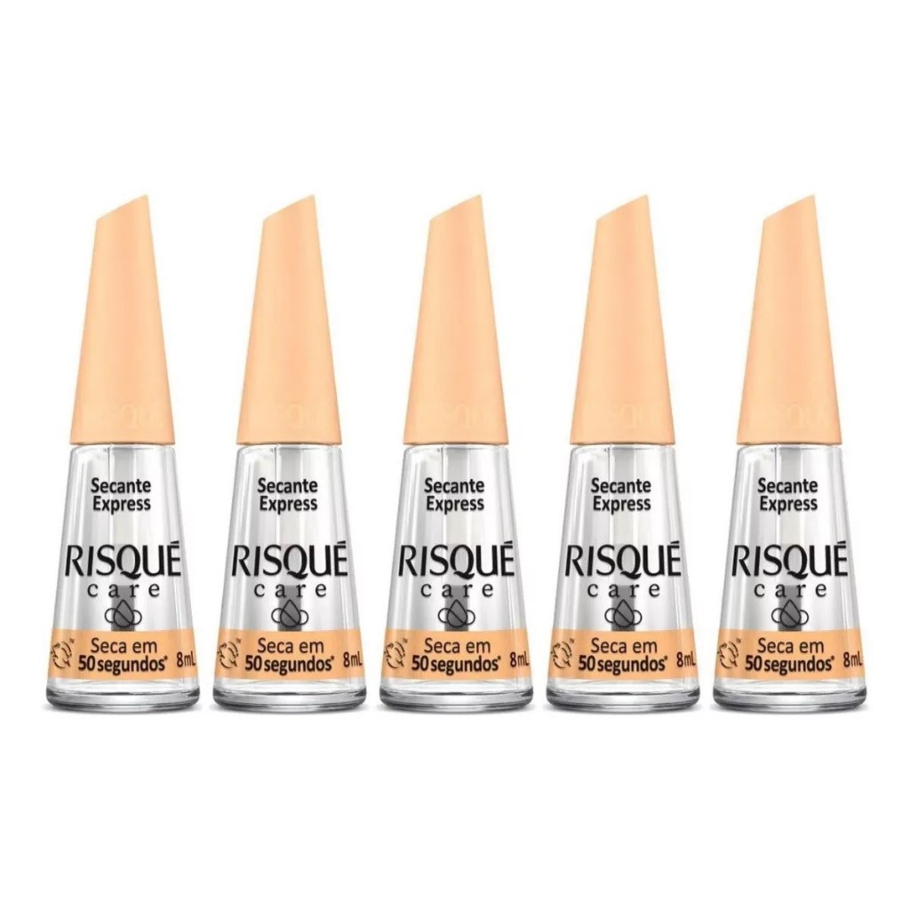KIT 5 ESMALTE SECANTE EXPRESS RISQUE SECA 50 SEGUNDO ATACADO